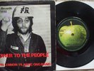 John Lennon - Power To The People - RARER DOUBLE GREEN APPLE EX- 45 + PS