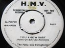 FABULOUS SWINGTONES You Know Baby VINYL 45 Rockabilly HMV 1958 R&B Rock & Roll