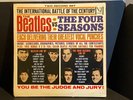 RARE Listen THE BEATLES Vs. THE FOUR SEASONS 1964 VEE JAY 2X MONO LP w POSTER