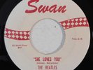 THE BEATLES She Loves You SWAN 45 no don't drop out EXCELLENT tvc rca rockaway
