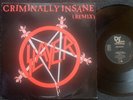 SLAYER Criminally Insane Remix VG/EXC EP HYPER RARE ORG PRESS 12” Single THRASH