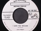 ELVIS PRESLEY: tryin' to get to you / i love you because RCA 7