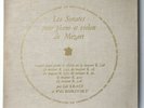 Lili Kraus Willi Boskowsky Mozart Violin Sonatas Discophiles Francais DF 185/6
