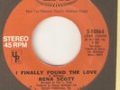 RENA SCOTT I Finally Found The Love Testify EPIC PROMO DETROIT NORTHERN SOUL 45