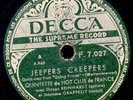 QUINTET OF THE HOT CLUB OF FRANCE (DJANGO REINHARDT)Jeepers Creepers 78rpm X4196