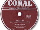 Rare 1958 BUDDY HOLLY Rock’n Roll 78 RPM Record. Rave On