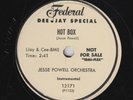 Jesse Powell Orchestra 78rpm Federal 12171 Hot Box/Leavin' Tonight ROCKIN' BLUES