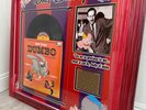 walt disney  framed autograph on Dumbo Vinyl record