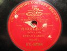 April 1902 Enrico CARUSO Flush Label G&T RIGOLETTO Questa o Quella Cottone 52344