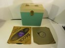 VTG  78 RPM Records  Metal Record Case Box Green/White Retro 78'S