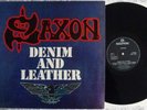 RARE N' MINT SAXON DENIM AND LEATHER 1981 (1986) RE PARLOPHONE UK LP HEAVY METAL