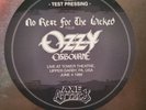 Ozzy Osbourne - No Rest For the Wicked Tour 2 LP - VINYL TEST PRESSING -New Mint