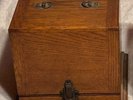 BERLINER'S GRAMOPHONE  7 INCH Antique Oak Records Storage Box circa 1900-1915