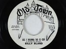 Northern Soul R&B Popcorn 45 - Billy Bland - All I Wanna Do Is Cry - Old Town