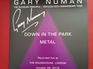 GARY NUMAN, DOWN IN THE PARK LIVE, SIGNED, COLOURED VINYL, LOW NUMBER, 2000 0NLY