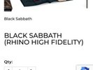 BLACK SABBATH BLACK SABBATH VINYL RHINO HIGH FIDELITY NUMBERED / 5,000 ONLY