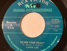 Northern Soul - Laura Lee - To Win Your Heart - RCA 45 - Canada with rare sleeve