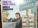 Merle Haggard Signed Autographed LP Cover Sing Me Back Home Capitol Records A