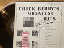 CHUCK BERRY SIGNED CHUCK BERRY’S GREATEST HITS VG+ LP ORIG CHESS CONCERT TICKET