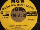 ANDY STARR rockin' rollin' stone MGM 12263 rare ROCKABILLY PROMO 45 vg to vg+