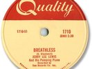 1958 JERRY LEE LEWIS Rock’n Roll 78 RPM Record. Breathless. E+