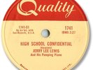 Rare 1958 JERRY LEE LEWIS Rock’n Roll 78 RPM Record. High School Confidential. E