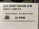 DEXTER GORDON our man in paris MUSIC MATTERS Blue Note Jazz 33 RPM Test Pressing
