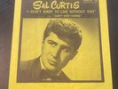 SAL CURTIS I Don't Want To Live Without You PICTURE SLEEVE ONLY(No 45) RARE Nice