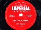 FATS DOMINO 78 rpm AIN'T IT A SHAME / LA-LA 1955 10