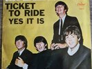 The Beatles 45 Record Ticket To Ride/ Yes It Is 1965 Picture Sleeve