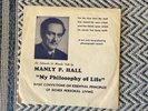 Manly P.Hall Rare 10” My Philosophy Of Life VG+ Or Better  some cover