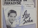 Lee Sohn STRANGER IN PARADISE Signed 45 rpm w/Picture Sleeve 1962 Korean Lounge