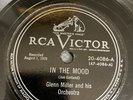 Glenn Miller 78 RPM In the Mood RCA Victor 20-4086, nice copy, plays very well