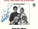 Captain and Tennille Signed 45 Pic Slv Love Will Keep Us Together Near Mint Cond
