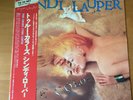 CYNDI LAUPER TRUE COLORS JAPAN LP OBI 28-3P-760 POSTER
