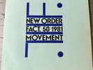 New Order. Movement Original UK. 1st Press. Black. FACT. 50 EX VINYL 1st EDITION