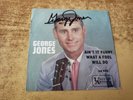 SIGNED SLEEVE 1960s VG+ GEORGE JONES Ain't It Funny What A Fool Will Do 578 45