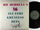 Bo Diddley - 16 All-Time Greatest Hits LP - Checker Black Label Mono Autograph