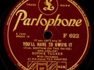 SOPHIE TUCKER You'll have to swing it / Foolin' ...Schellackplatte  78rpm  S2171