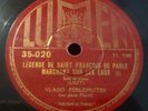 VLADO PERLEMUTER / LISZT legende de Saint Francois de paule ...  / LUMEN 78 rpm