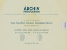 Johann Sebastian Bach - Enrico Mainardi  Das Schaffen Suite Für Violoncello Solo