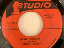 DELROY WILSON - NEVER CONQUER / RUN FOR YOUR LIFE 45 1967 JA STUDIO ONE HEAR IT