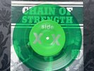 CHAIN OF STRENGTH-TRUE TILL DEATH-GREEN VINYL 7”-REVELATION-GORILLA BISCUITS-HXC