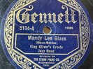 78 Rpm Jazz, King Oliver's Creole Jazz Band 'Mandy Lee Blues' US Gennett