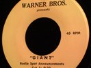 Giant 45 Warner Bros Radio Spots James Dean