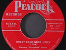 CLARENCE 'GATEMOUTH' BROWN: hurry back good news / boogie uproar PEACOCK 7