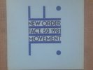 NEW ORDER MOVEMENT 1981 ORIGINAL VINYL A2 / CARLTON PRESSING UK FAC .50 UK VGC++