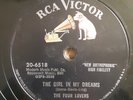 FOUR LOVERS-The Girl In My Dreams (78) VG+ 1956 Frankie Valli 4 Seasons RCA 6518