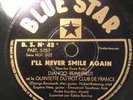 Django Reinhardt - Blue Star 42 - I'll Never Smile Again / I Love You