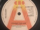 The CLASH -  I Fought The Law  - Original UK 1979 CBS Records A-Label PROMO RARE